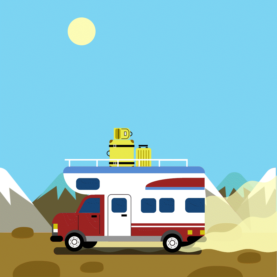 >Animation de camping-car